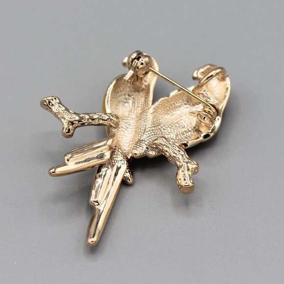 Jewelry pin brooch exotic bird birds parrot parrots shiny sparkle colorful new - Picture 5 of 6